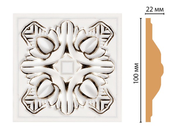 Вставка цветная DECOMASTER D209-60 (100*100*22мм)