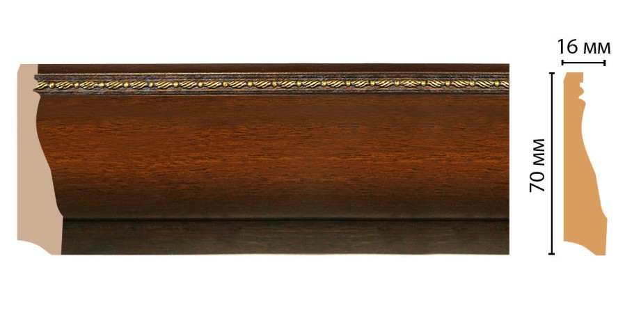 Плинтус напольный DECOMASTER 193-51 (70*16*2400мм)