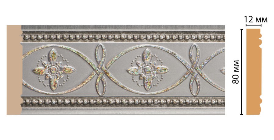 Молдинг DECOMASTER 150-55A ДМСП (80*12*2400 мм)