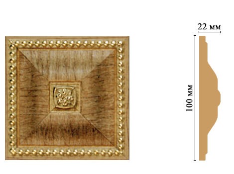 Вставка цветная DECOMASTER D209-4 (100*100*22мм)